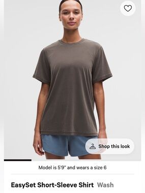 NEW! Lululemon EasySet short sleeve wash size 6
